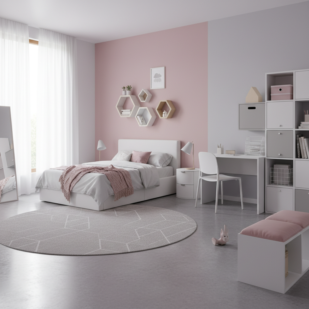 Modern and Minimalist Decor Ideas for Girls’ Room