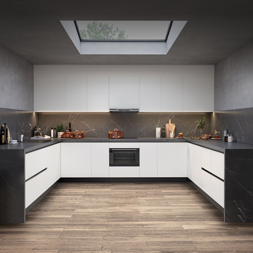 U-shaped Stylish Modular Kitchen Design Ideas - metercube