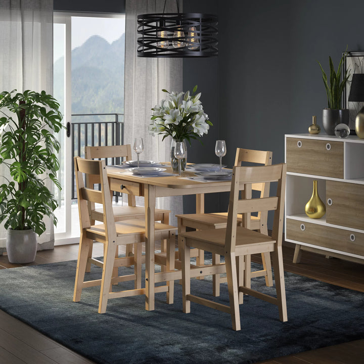 Ekmek - drop leaf dining table - Front View