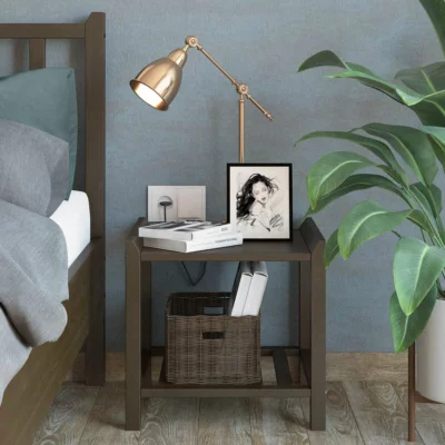 matulog - Side table Pine dark brown 47x42x45 cm - 031.004.02 - thematic
