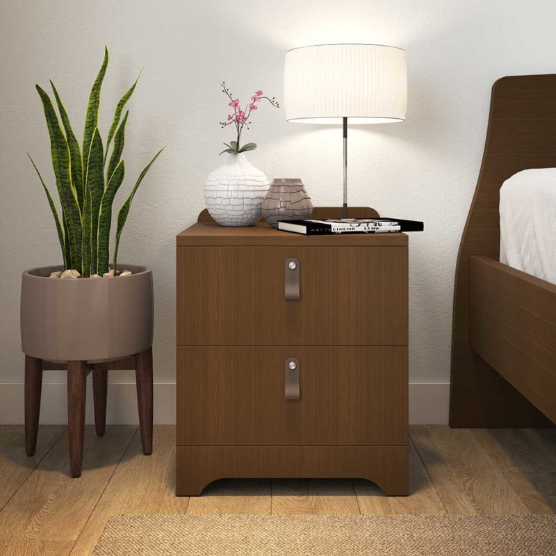 mebel - Chest of 2 drawers Walnut brown 40x39x48 cm - 031.005.02 - thematic