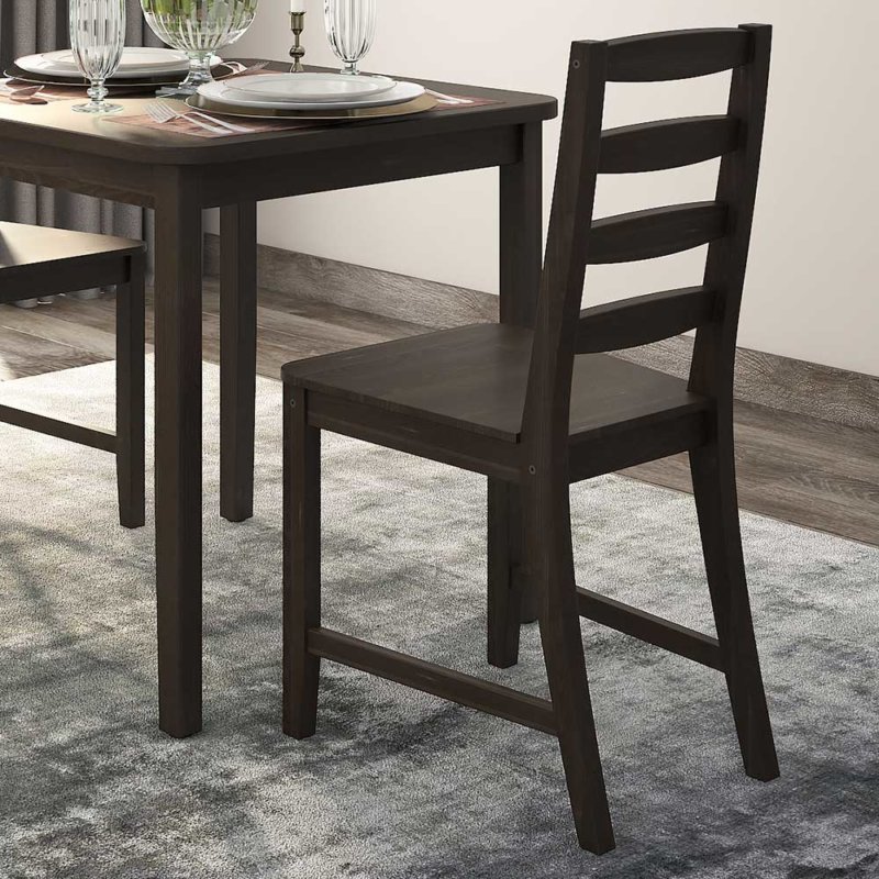 TRIGO - Chair, Set of 2, Pine dark brown, 42x51x90 cm - 103.002.02 - thematic