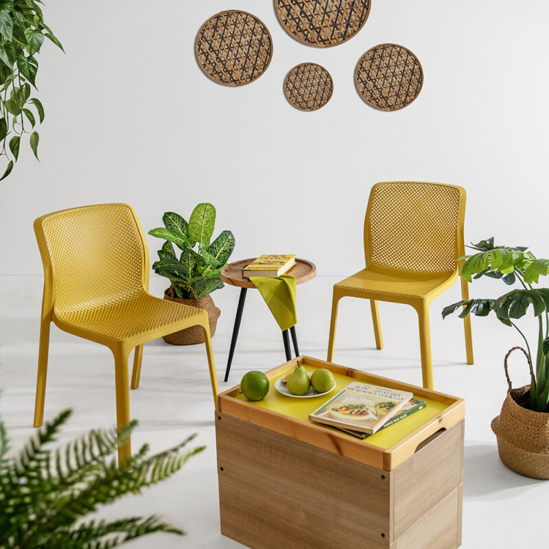 GWYNT Cafe chairs, Yellow, 41x44x83 cm - 103.022.01 - thematic
