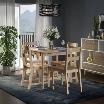 ekmek - Drop leaf table Pine natural 60/90/120x78x74 cm - 106.005.01 - thematic