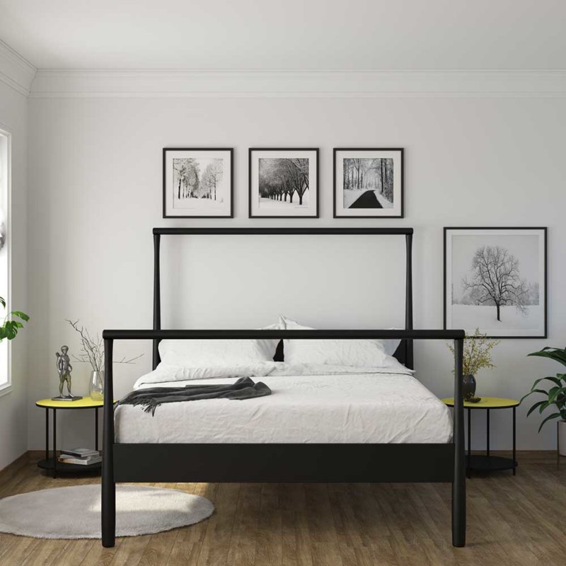 somno - Bed frame Beech black 210x171x156 cm - 112.002.01 - thematic