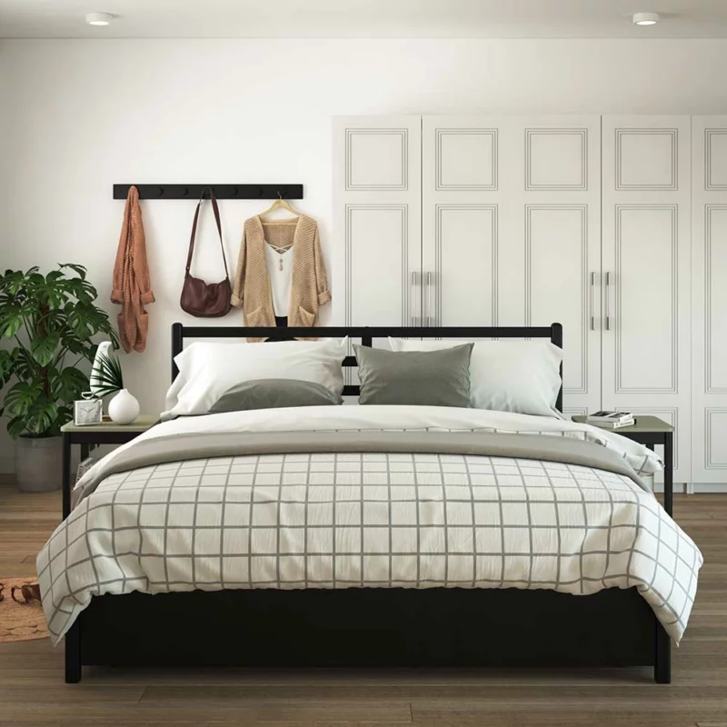 noho - Bed frame Beech black 210x191x100 cm - 112.004.02 - thematic