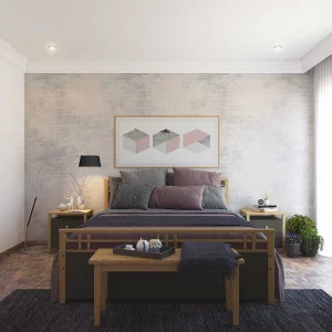 pihenes - Bed frame Pine natural/Autumn brown 209x172x95 cm - 112.007.04 - thematic