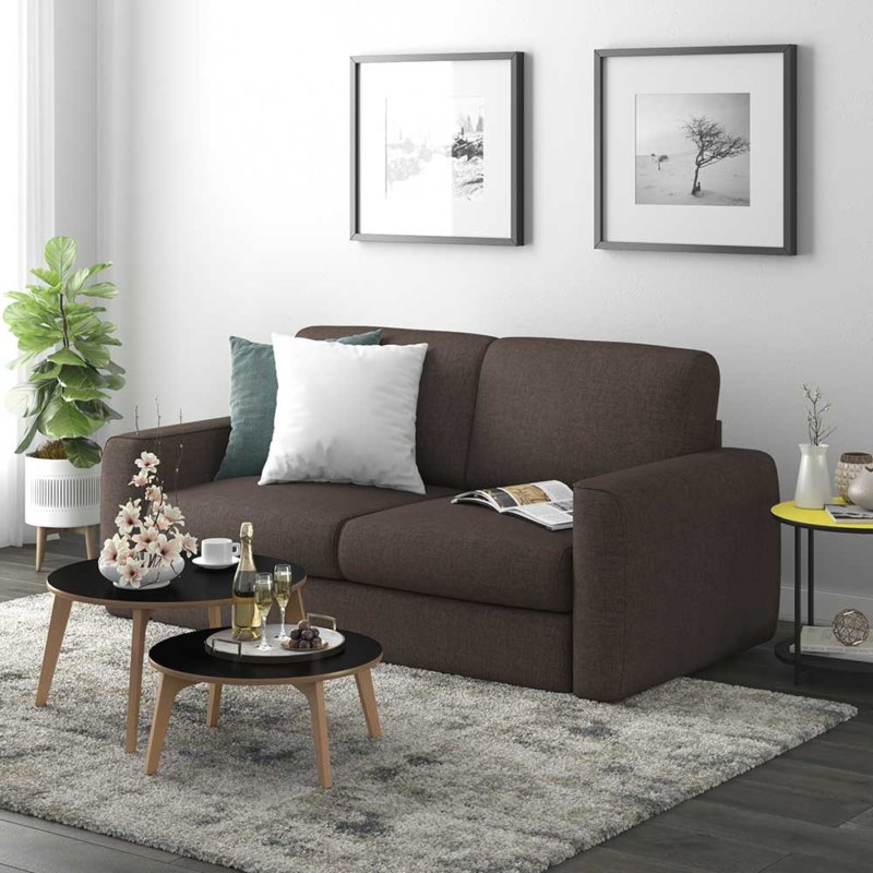 pally - Two seat sofa Picton brown 170x93x85 cm - 125.003.05 - thematic