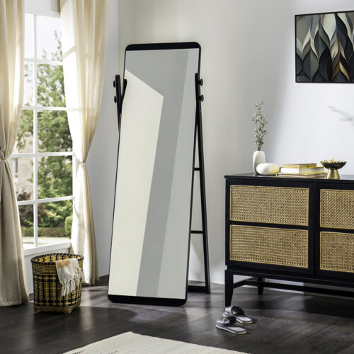 ESSENCE Standing mirror, Beech black, 56x165 cm - 237.002.01 - thematic