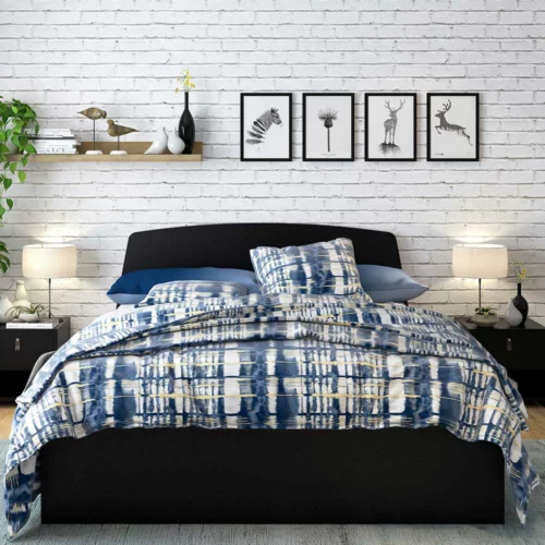 needre - Bed frame Ash black 209x170x98 cm - 112.012.04 - thematic