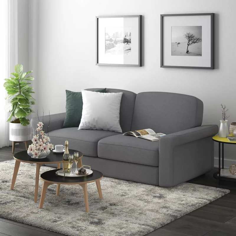 intimate - Two seat sofa Newtown grey 178x93x85 cm - 125.001.05 - thematic