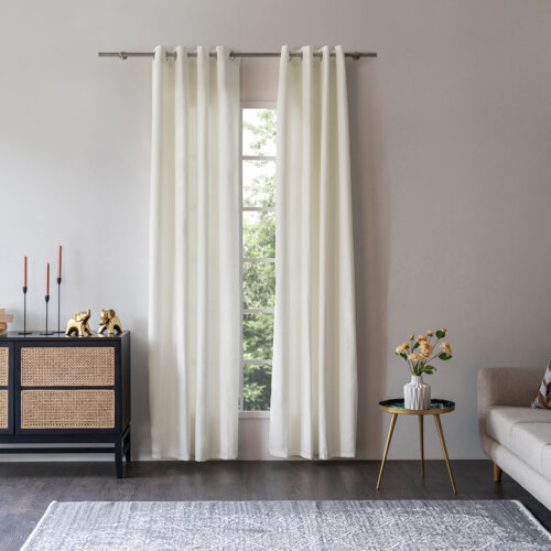 BAIZE Curtains, 1 pair, Ivory, 140x250 cm - 089.014.01 - thematic