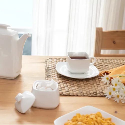 malia - Teacup with saucer White 19 cl - 197.015.02 - thematic