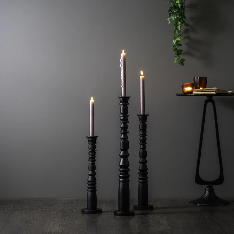 KEPTI Candlestick, Charcoal, 48 cm - 046.023.02 - thematic