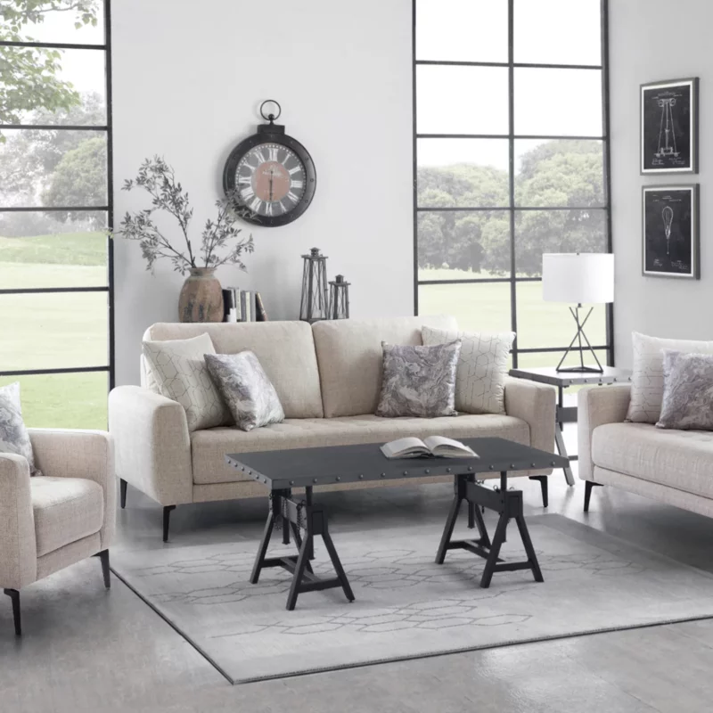 AIMEE - Fabric armchairs Beige 94.5x94.0x95.0 cm - 125.024.01 - thematic