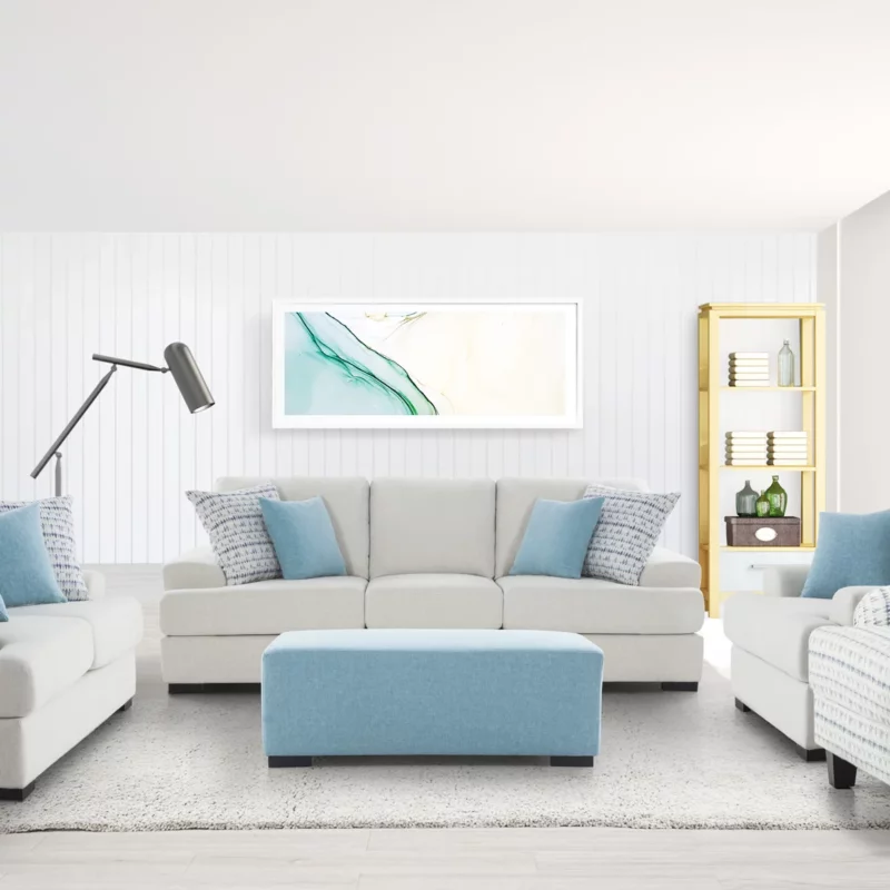 PLEUN - Three seat fabric sofas Ivory 241.0x96.0x93.0 cm - 125.025.03 - thematic