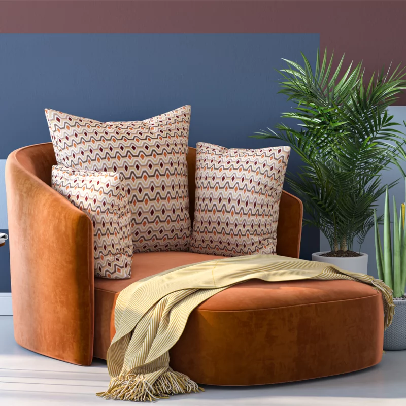 EADRIC - Fabric armchairs Rust 146.0X101.0X95.0 cm - 125.033.01 - thematic