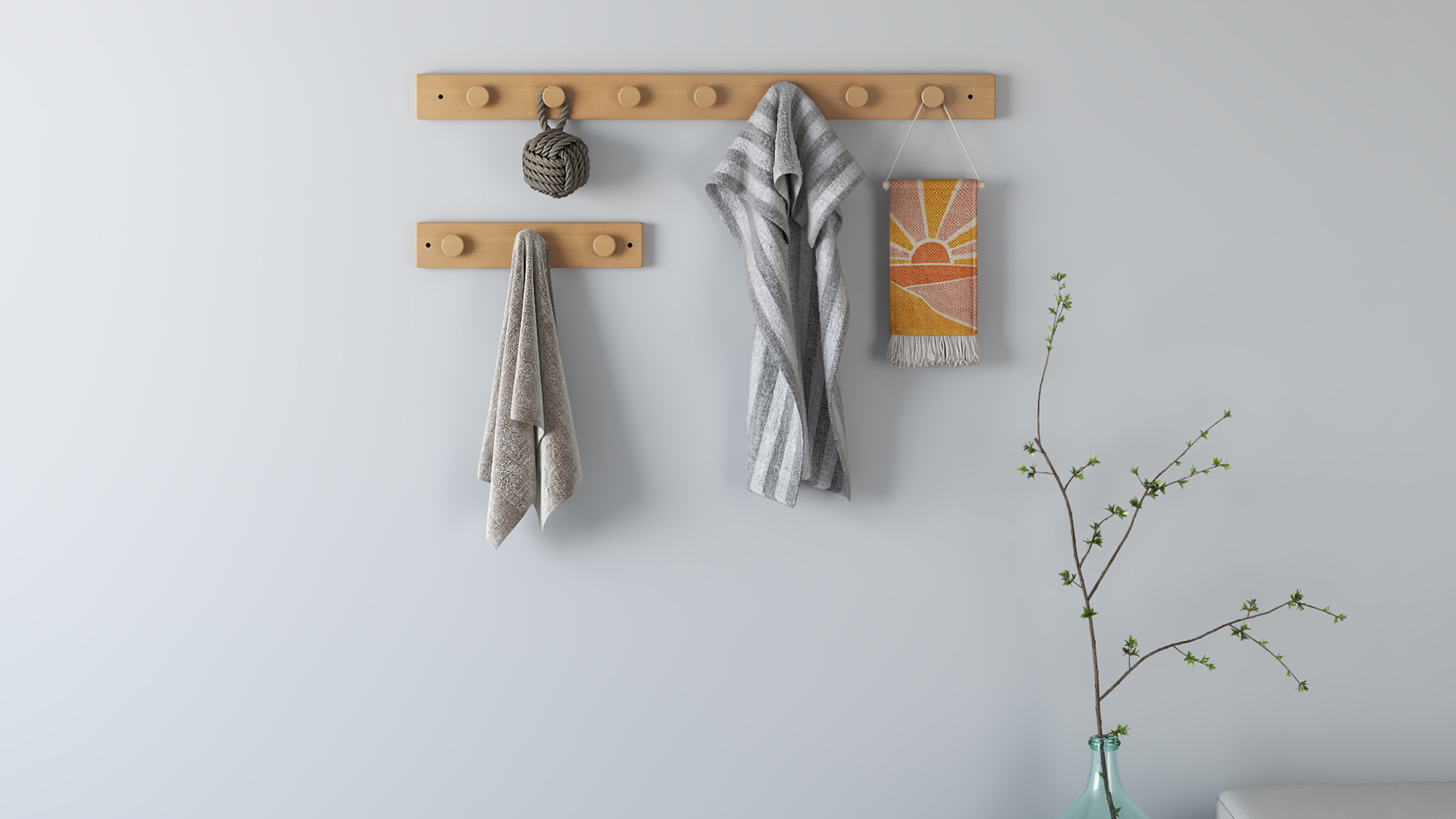 Hooks and wall organisation