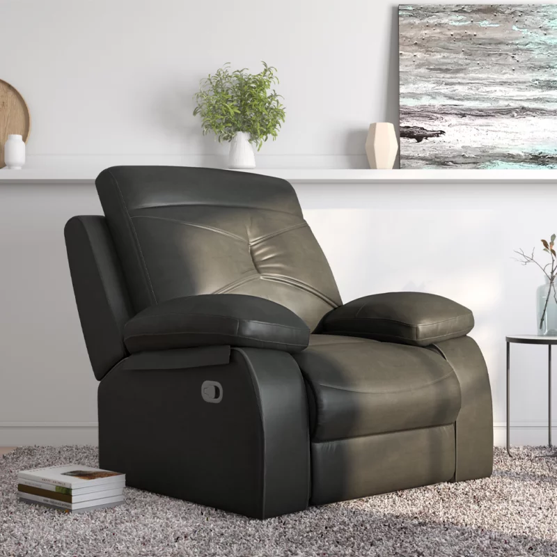 IDUNA Recliner armchair, black, 97.7x104.1x99.8 cm - 172.018.01 - thematic