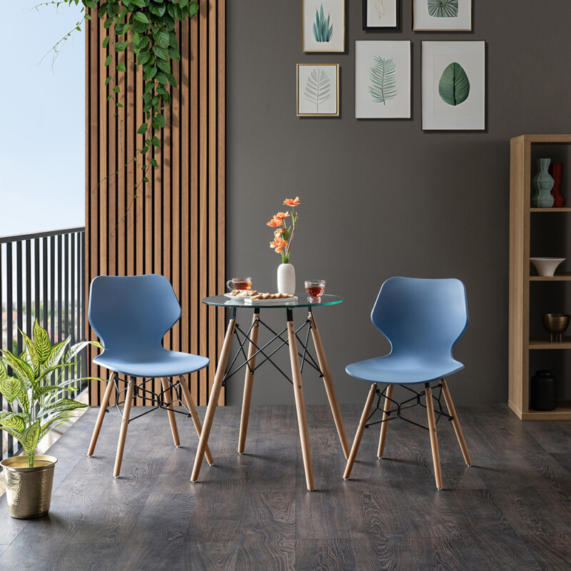 CHIASA Cafe chairs ,Blue ,52 x 58 x 97 cm - 103.047.01 - thematic