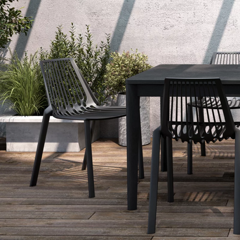 MIZU - Cafe chairs Black 46.5 x 57.5 x 79.5 cm - 103.051.01 - thematic