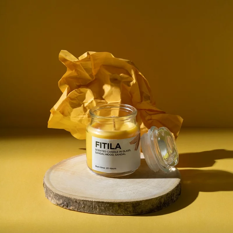 FITILA - Scented candle in glass Sandalwood 8.8 cm - 247.003.03 - thematic