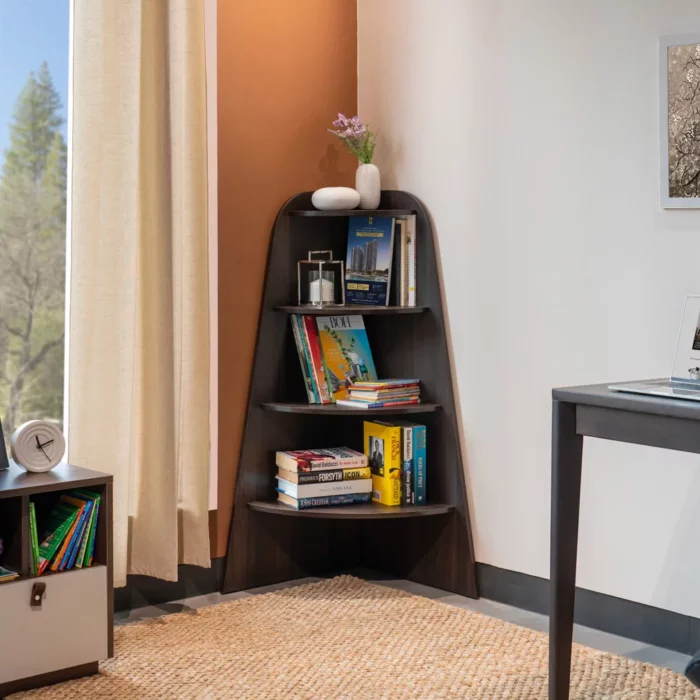 KONATO Corner unit, Black brown, 55 x 37 x 120 cm - 343.000.62 - thematic